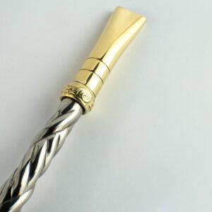 Bombilla Gallonada a Mano con Adornos (17 cm) - Alpaca y Bronce