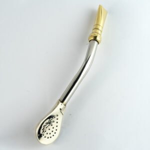 Bombillón Liso con Adorno (17 cm) - Alpaca y Bronce