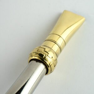 Bombillón Liso con Adorno (17 cm) - Alpaca y Bronce
