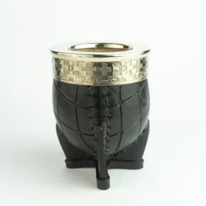 Mate Imperial Calabaza - Negro Repujado (virola lisa)